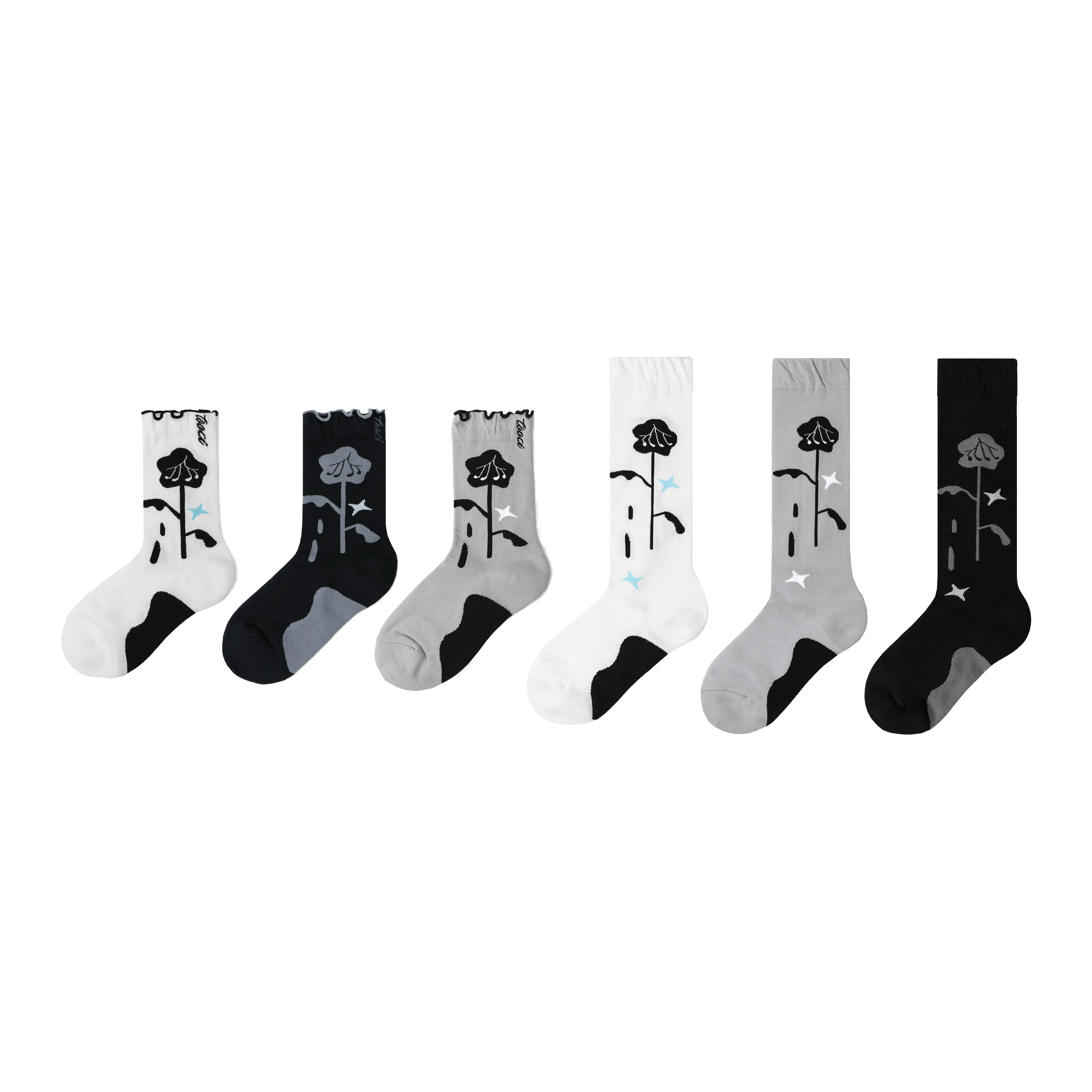 TOOCI Knee-High Socks Women's Combo Set