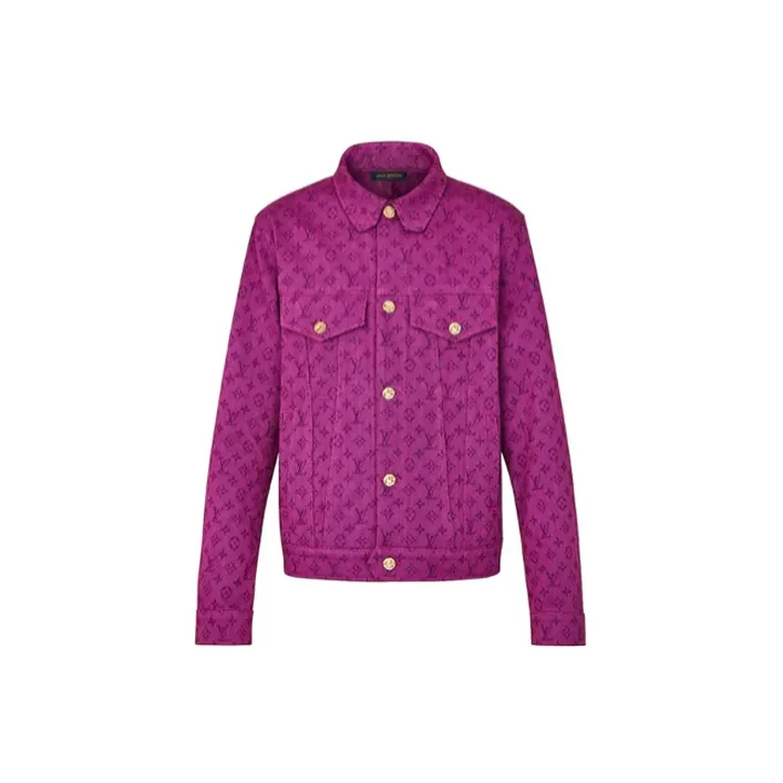 LOUIS VUITTON Denim Jacket Men's Purple