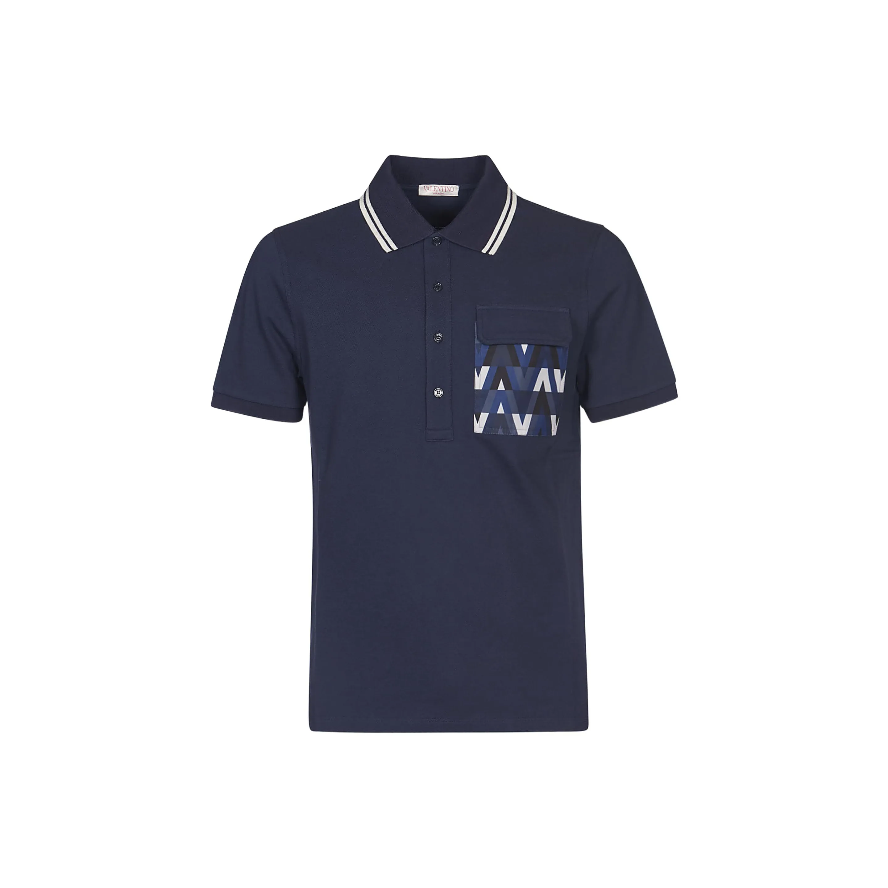 Valentino VLogo Motif Chest Pocket Polo Shirt