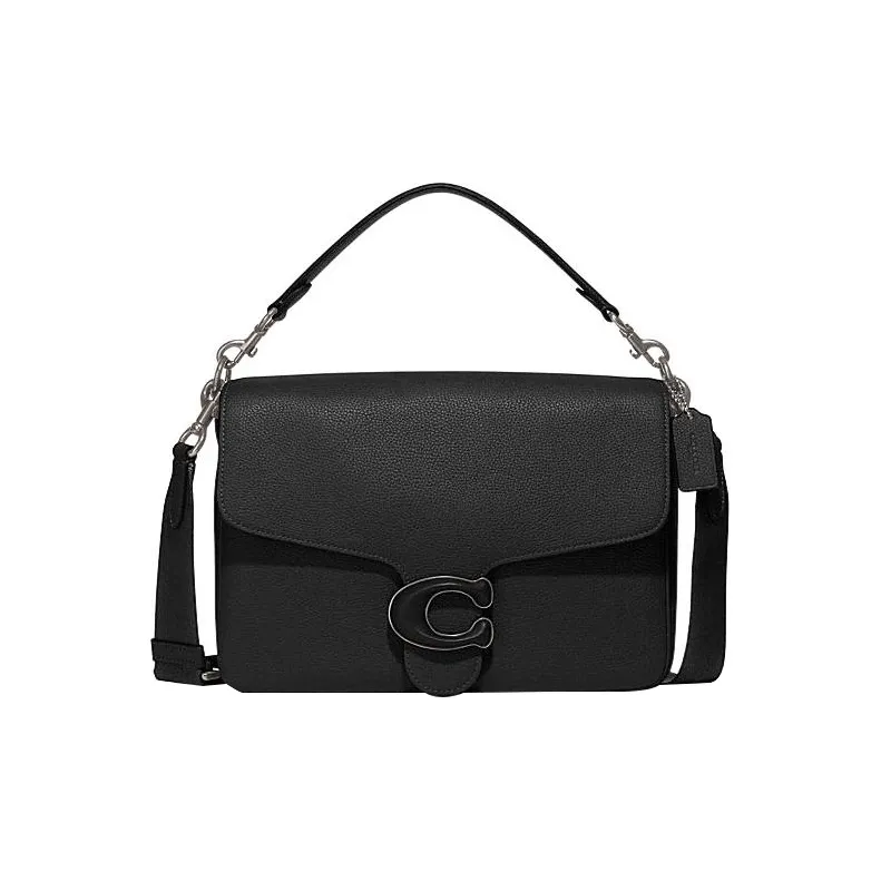 COACH Tabby Коровья кожа с кожаными вставками курьерская сумка сумка сумка через плечо сумка через плечо большая женская черная