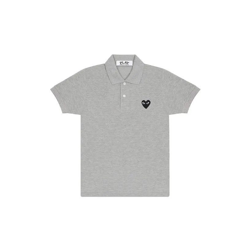 CDG Play Women's Black Emblem Polo Grey