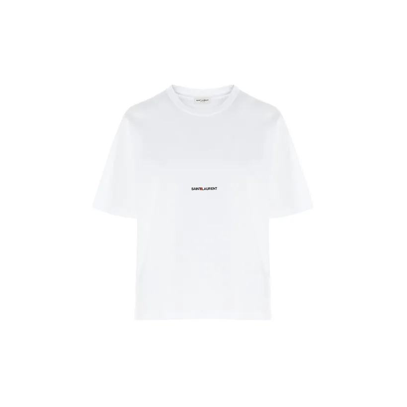 SAINT LAURENT Logo Printed Crewneck T Shirt