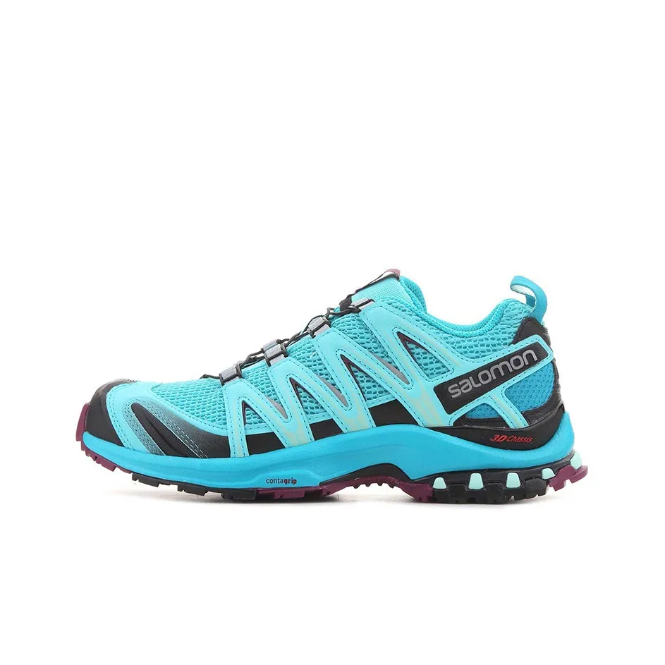 SALOMON XA Pro 3D V9 Устойчивый к истиранию Дышащий Низкий Топ Альпинистская Обувь Походная Женская Синий