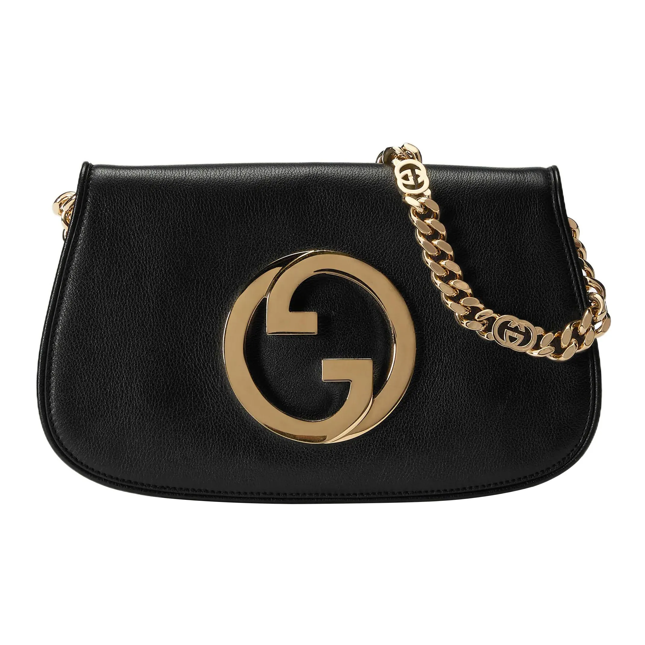 GUCCI Blondie Leather Chain Shoulder Bag Crossbody Bag Shoulder Bag Women's Black