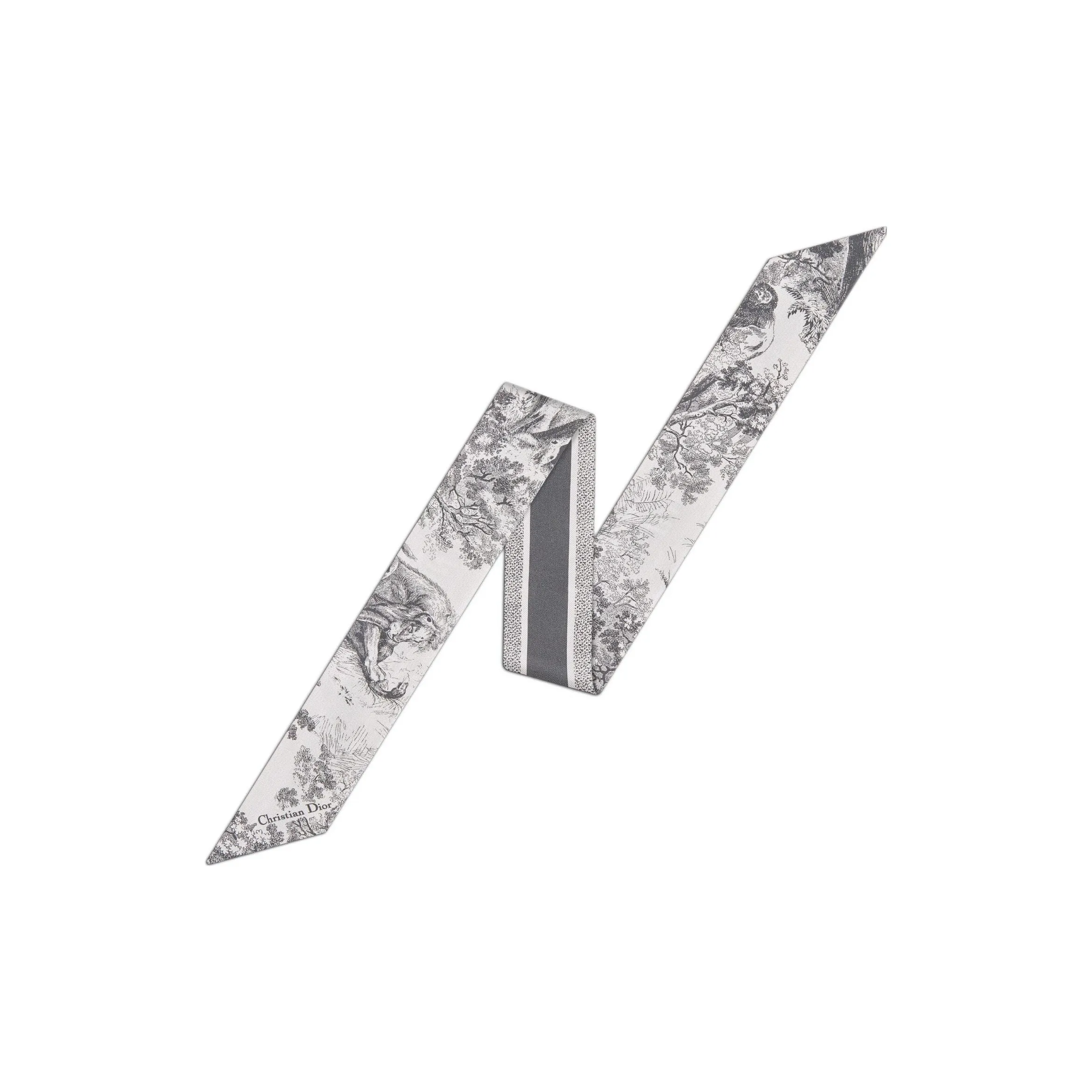 DIOR Шарфы из шелка Тутовый женские серые