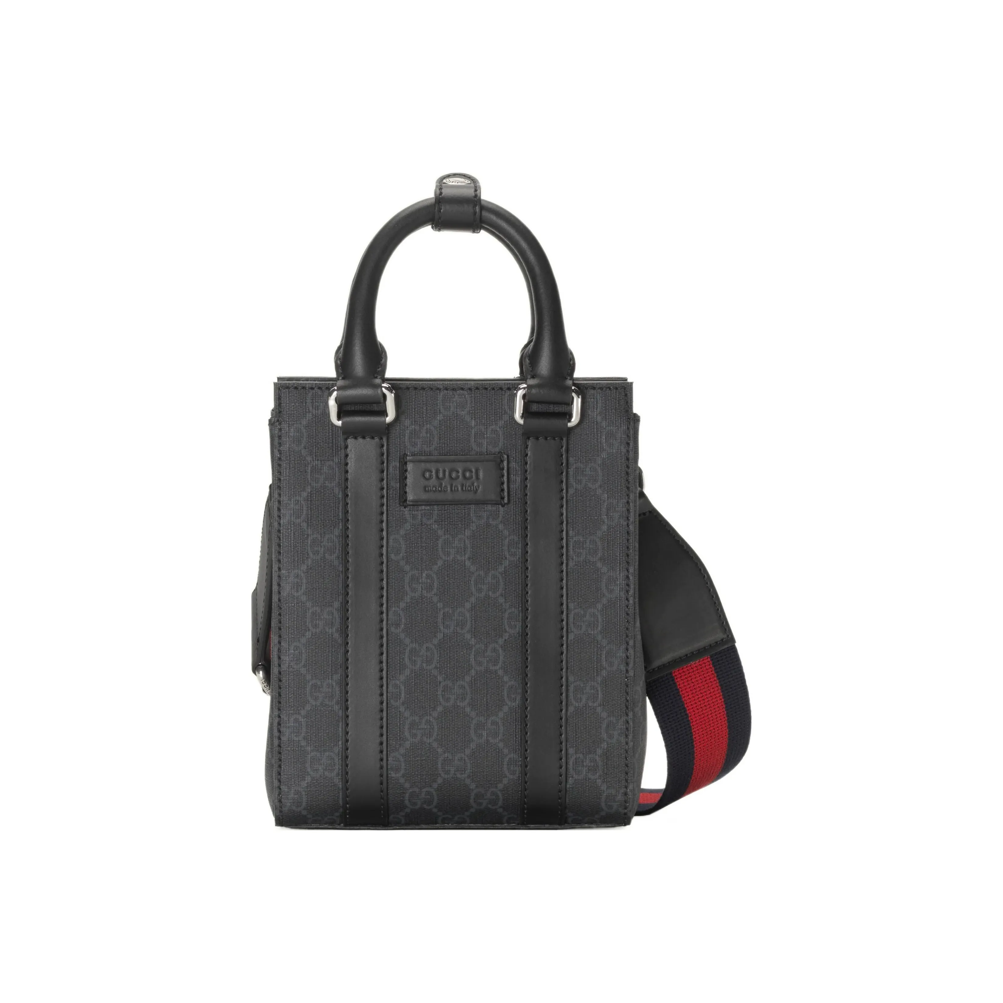 GUCCI Coated Canvas With Leather Tote Bag Shopping Bag Handbag Shoulder Bag Crossbody Bag Mini Men's Black