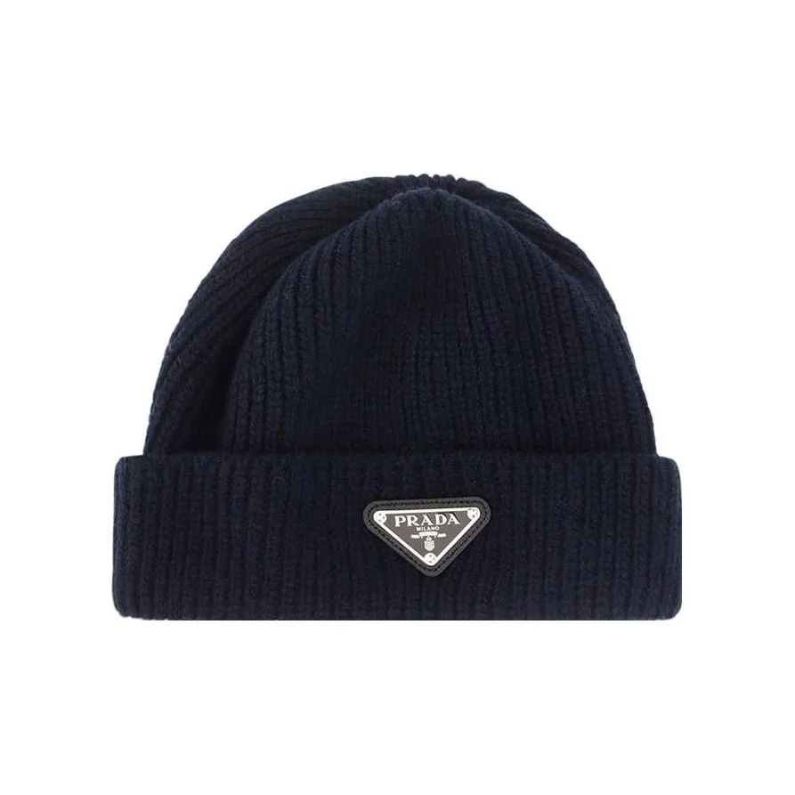 PRADA Triangle logo Wool cashmere Beanie