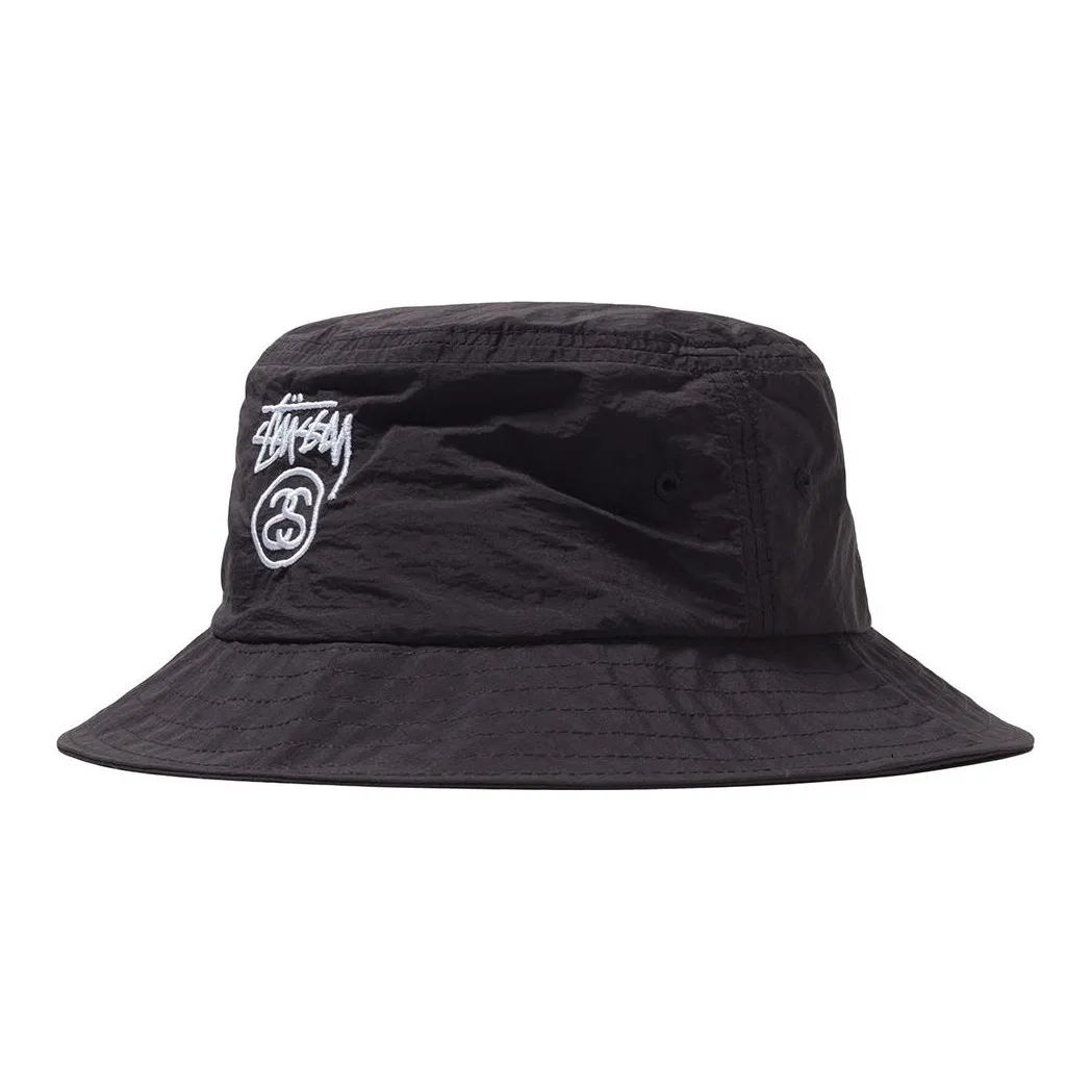 Stussy Cotton Bucket Hats Унисекс Черный