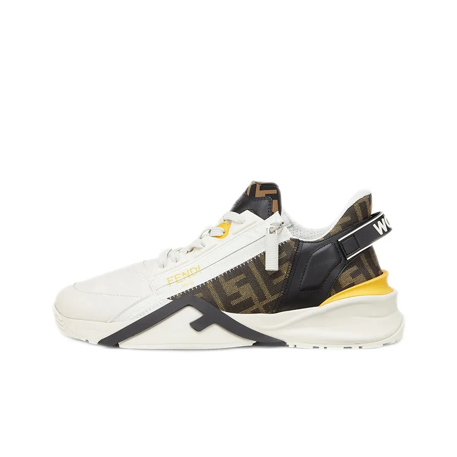 FENDI Flow Color Block Low Top Sneakers