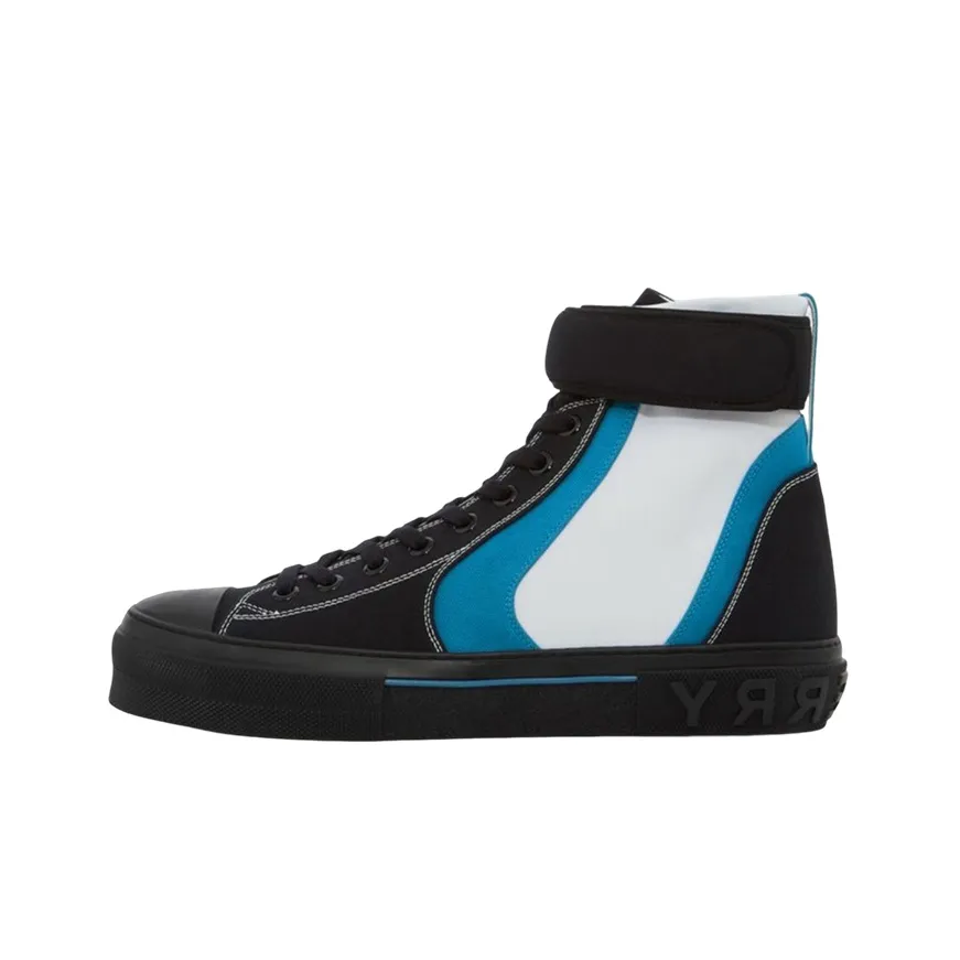 Burberry Sub High-Top Laced-Up Trainer Black Blue White
