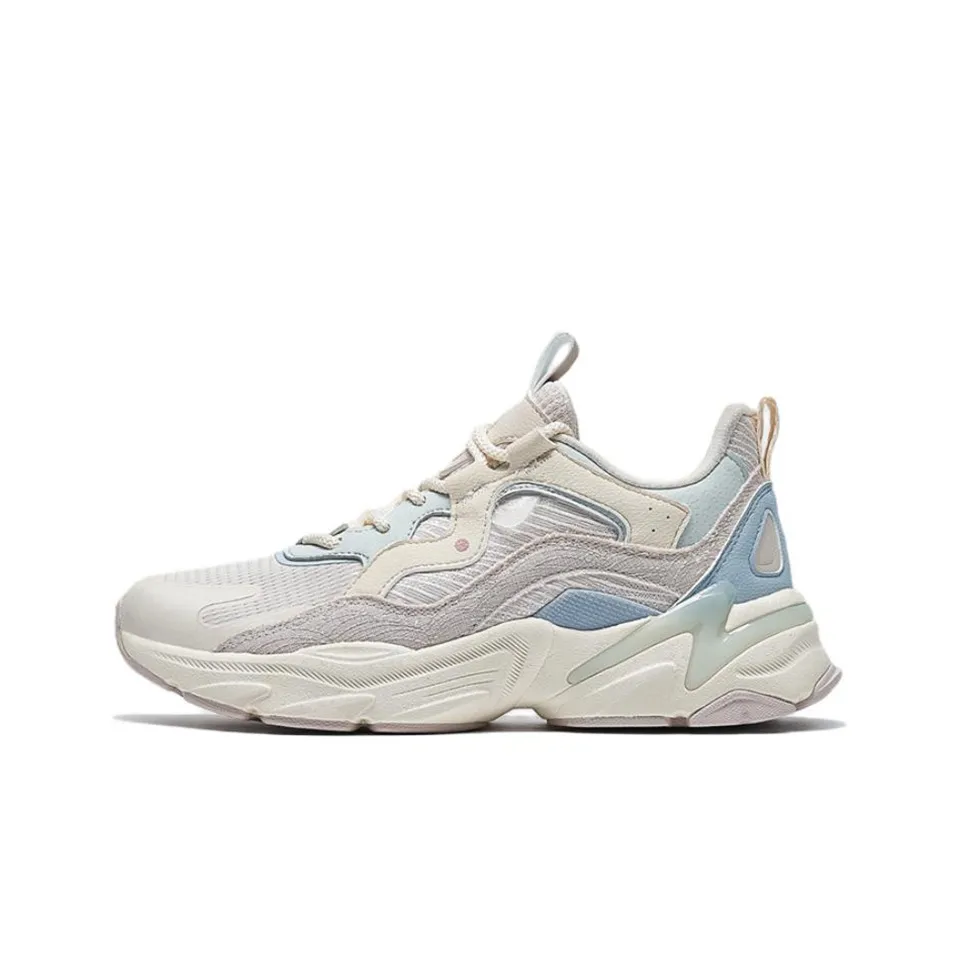 XTEP 48° Casual Shoes Women's Low Top Ivory Pink/Light Gray Blue/Gray