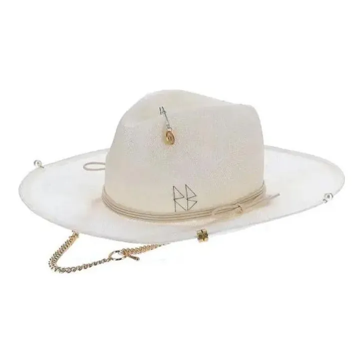 RUSLAN BAGINSKIY Charm detail Straw Hat