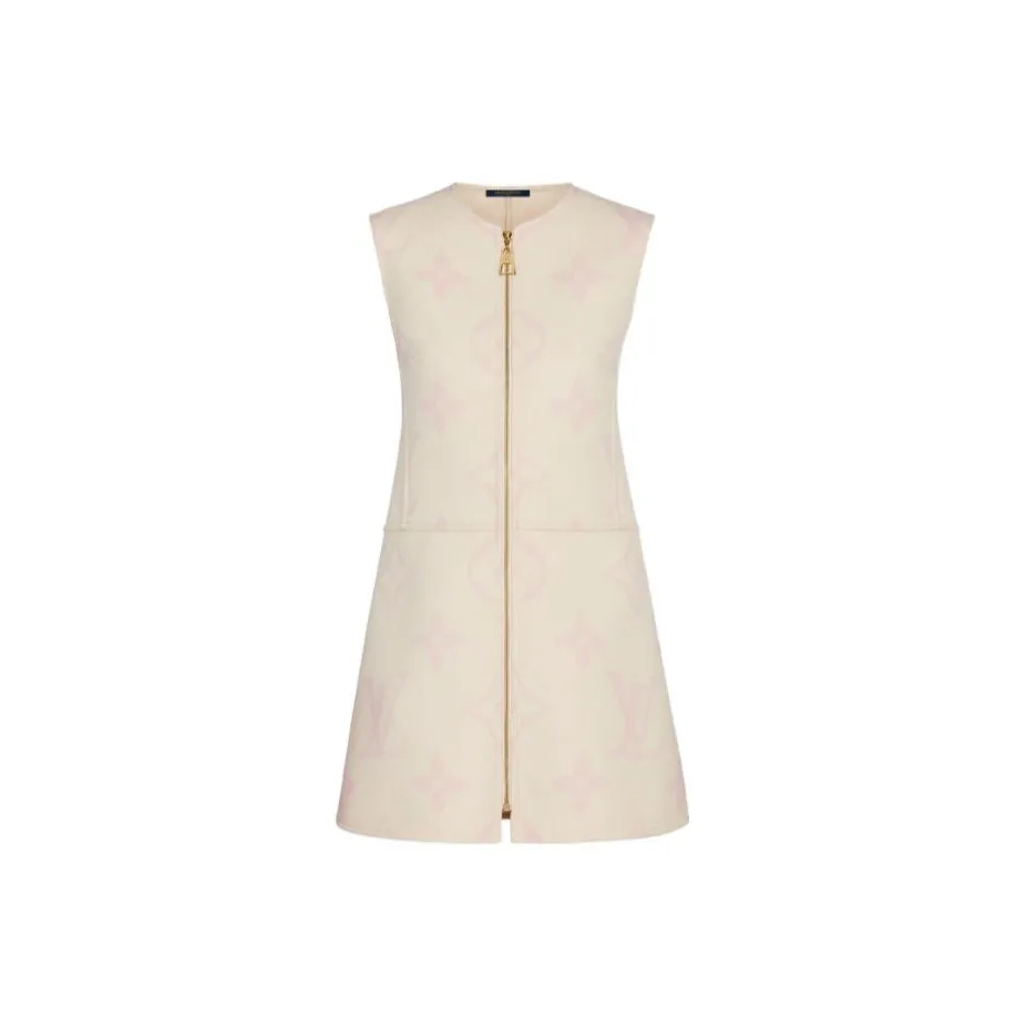 LOUIS VUITTON Sleeveless Dress Women's Beige