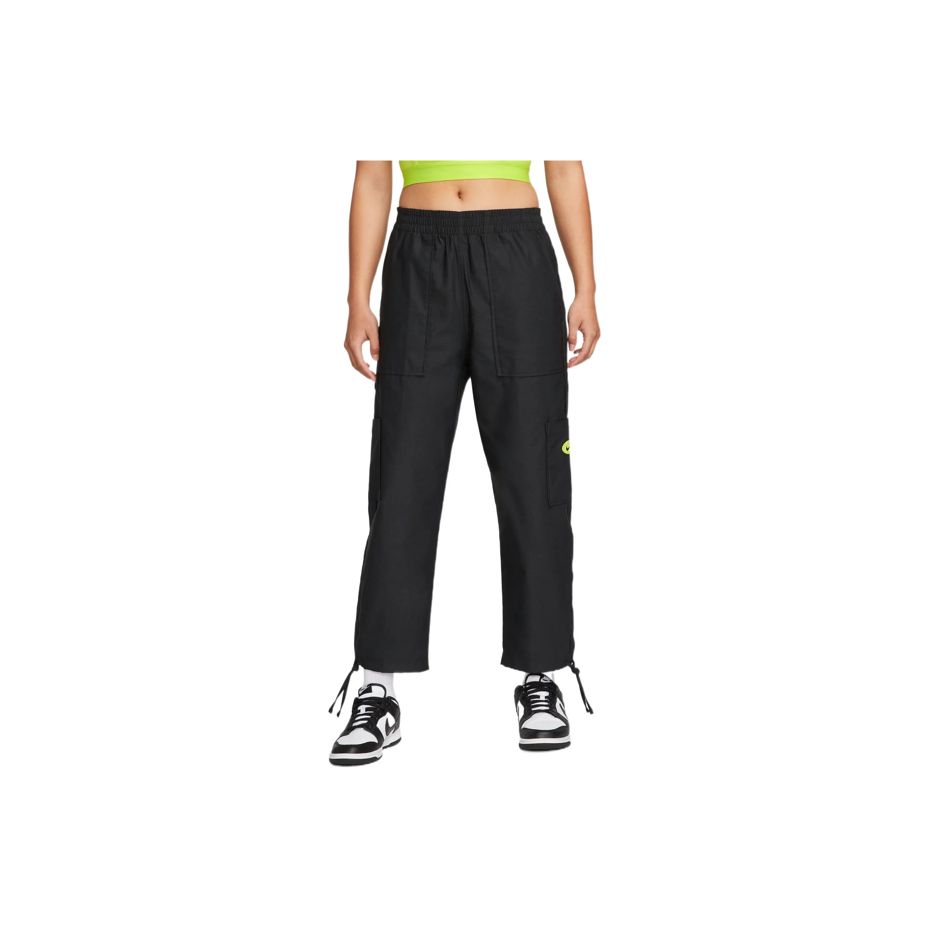 Nike Women's Drawstring Cuff Straight Leg Pants Black