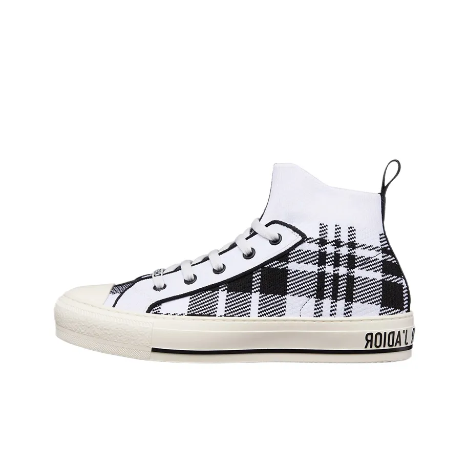 DIOR Walk'n'Dior Platform Shoes High-Top Stylish Skateboarding Shoes Women's Black White