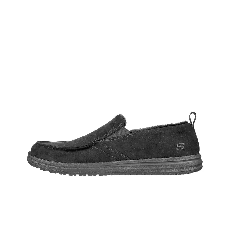 Skechers Relaxed Fit Melson Willmore Low Top Casual Shoes Men's Black