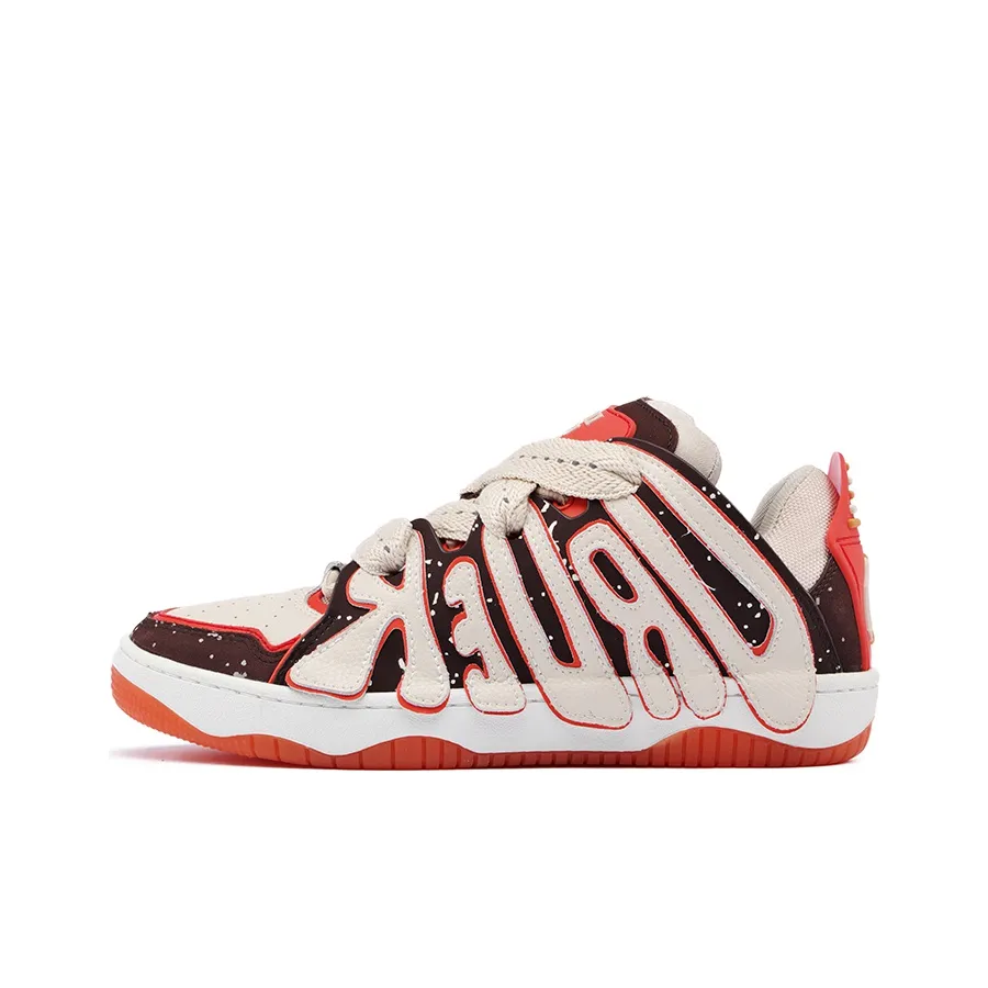 S45 x OLD ORDER Skater 001 Og Sneaker Series Low Top Skateboard Shoes Unisex Brown Orange