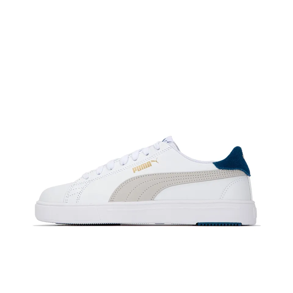 PUMA Serve Pro Lite Износостойкие и Легкие Низкие Кроссовки для скейтбординга Унисекс Белые Серые Синие