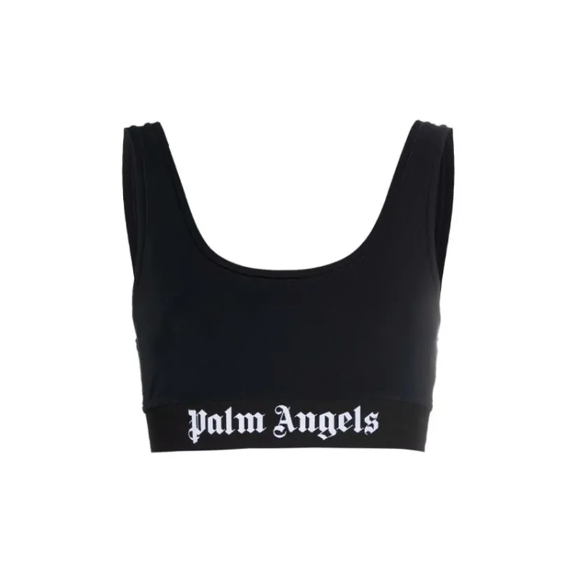 PALM ANGELS Women'ss Logo Bra Black/White