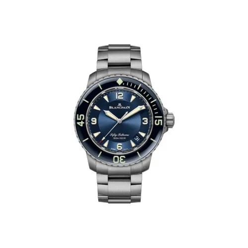 BLANCPAIN Автоматический Механический Движение Мужские FIFTY FATHOMS Часы 45 мм Синий