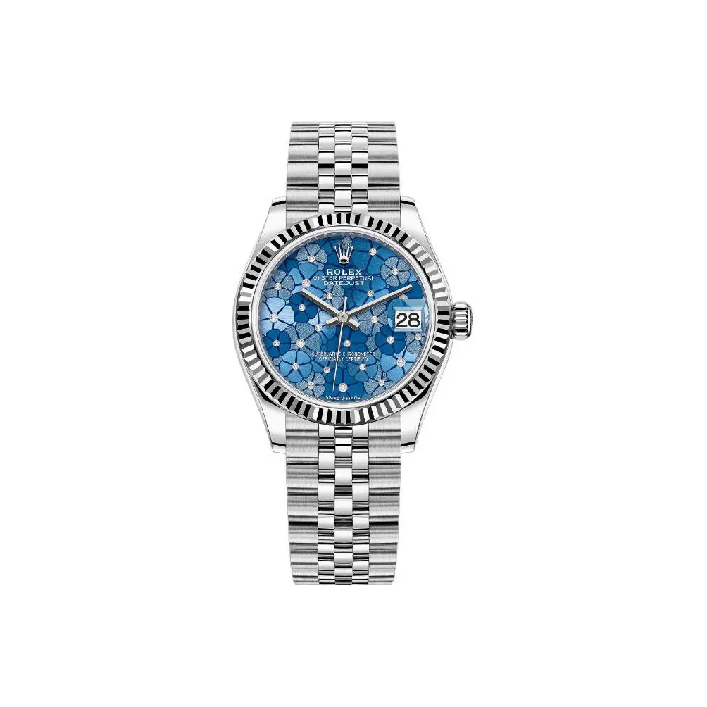 ROLEX Log Series Automatic Mechanical Movement Women's Watch 31mm Blue Dial Oystersteel Case Oystersteel Strap