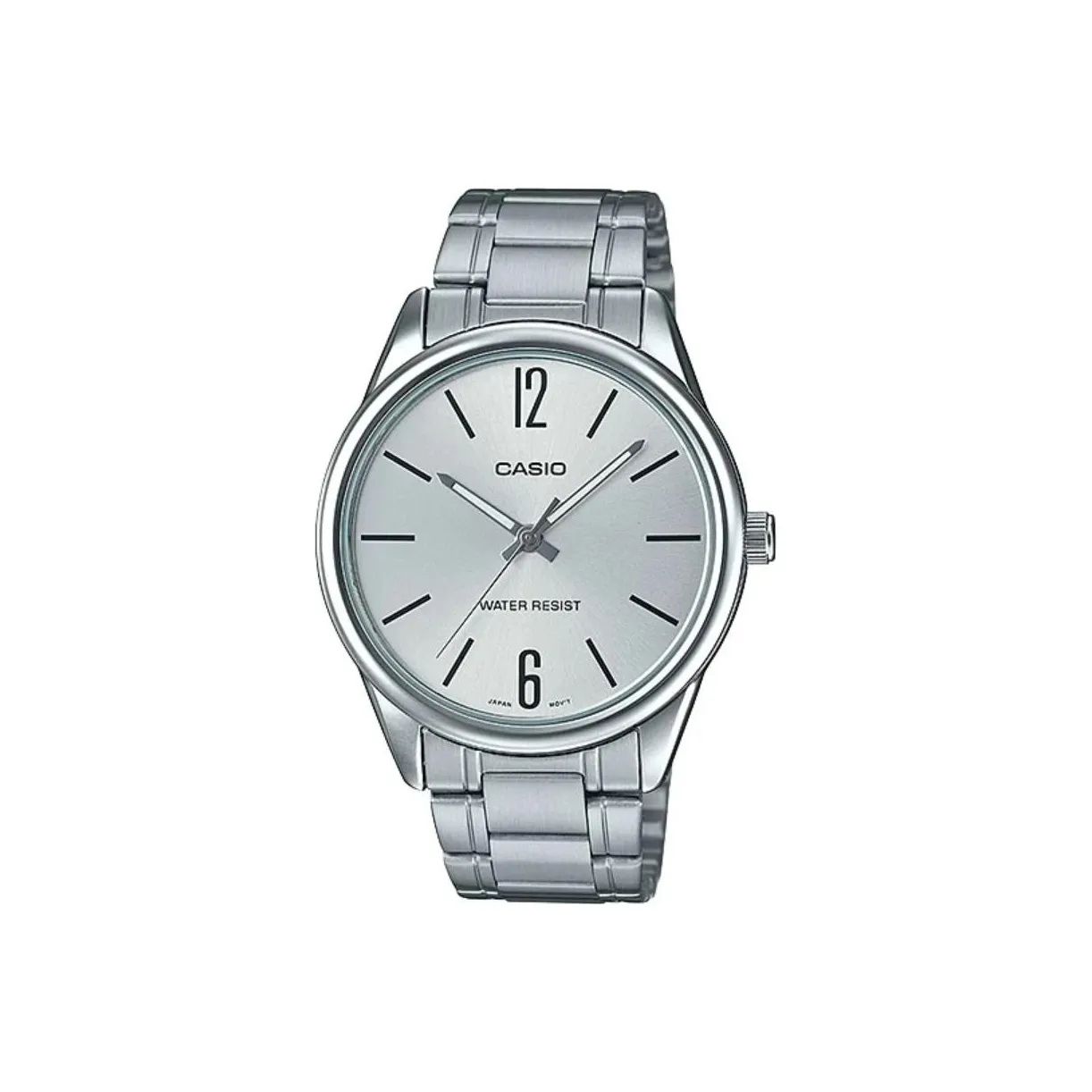 CASIO Кварцевый механизм ремешок из нержавеющей стали мужские часы серебристый циферблат