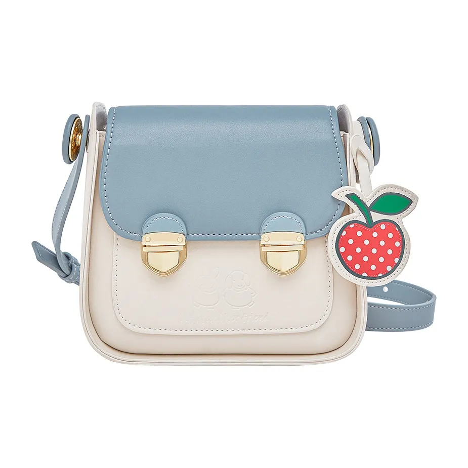 MIFFY ПУ (полиуретан) Почтовая сумка Сумка через плечо Женская Синяя Белая Экрю