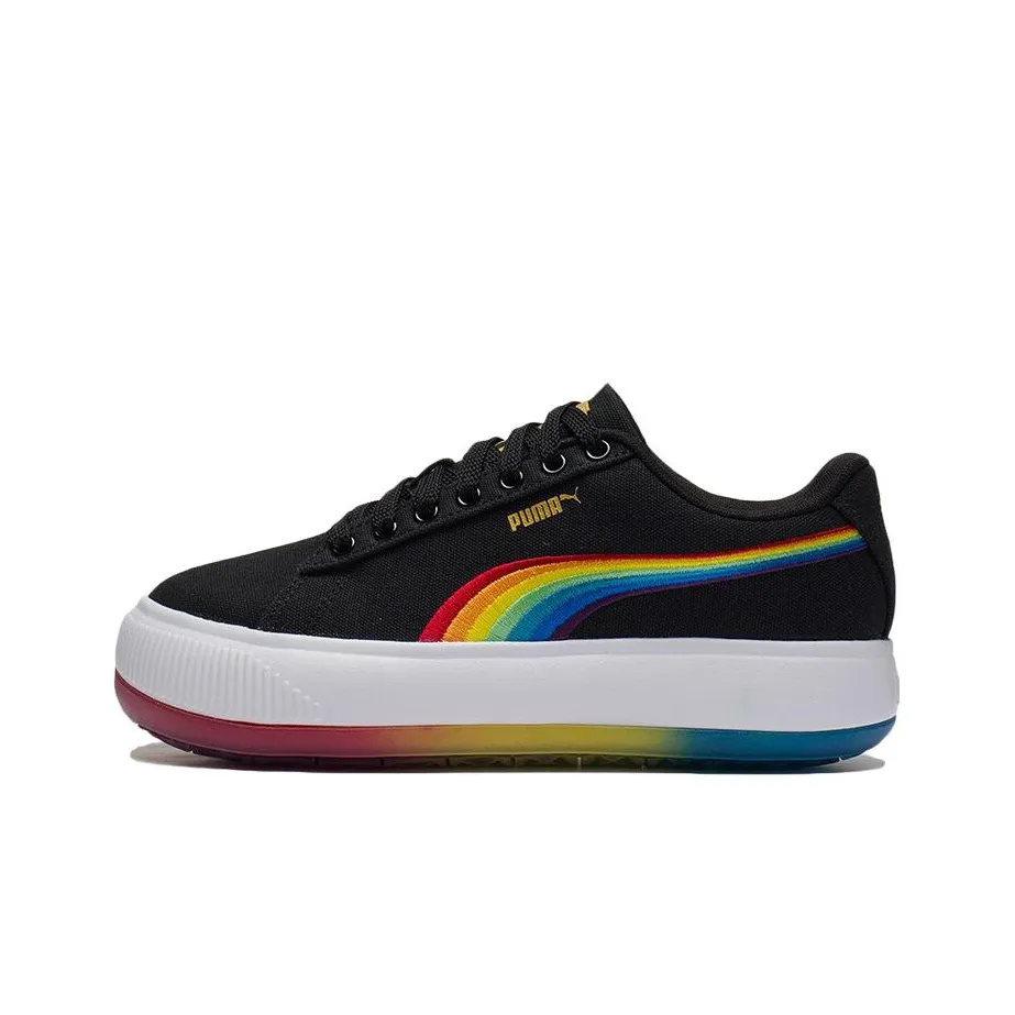 PUMA SUEDE MAYU Prism Low Топ Скейтборд Кроссовки Женские Черные
