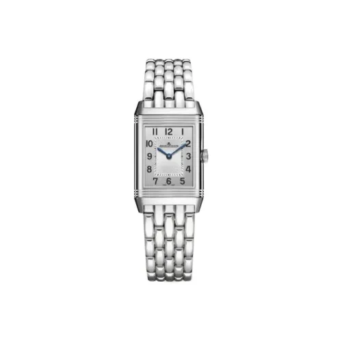 Jaeger LeCoultre Ручной Механический Движение Женские Flip Collection REVERSO Часы 34,2мм*21мм Серебряный
