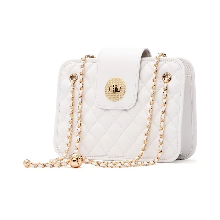 DEERE JACK Cow Leather Shoulder Bag, Crossbody Bag Regular Women's White