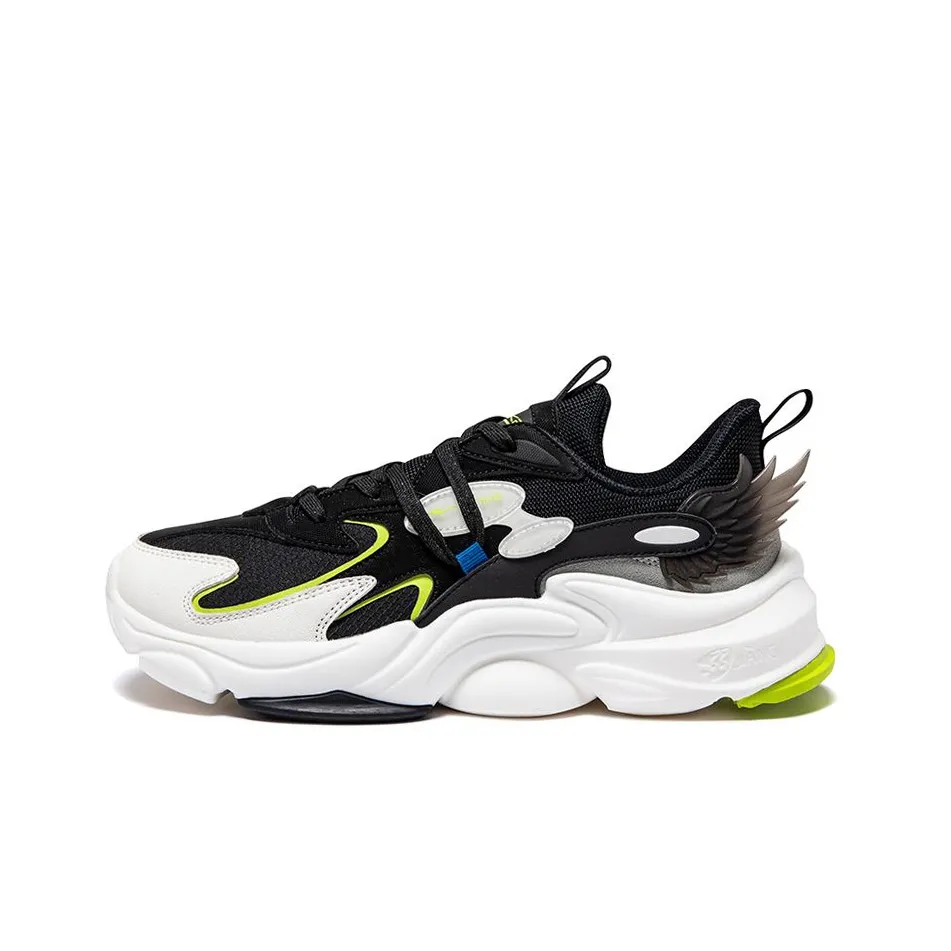 Erke Slip-resistant Abrasion-resistant Breathable Low-top Casual Running Shoes Men's Black Orange Green Эрке Противоскользящий Устойчивый к истиранию Дышащий Низкий Топ Повседневные Беговые Кроссовки Мужские Черный Оранжевый Зеленый