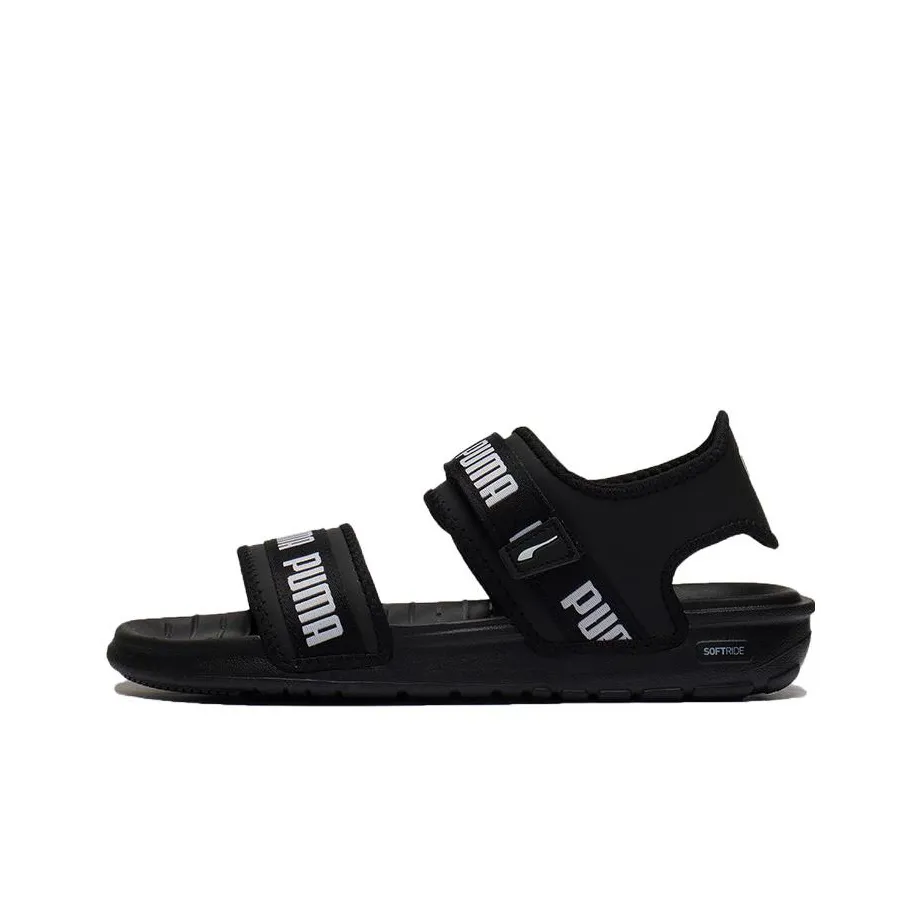 PUMA Softride Slide 'Wordmark   Black White' Women's