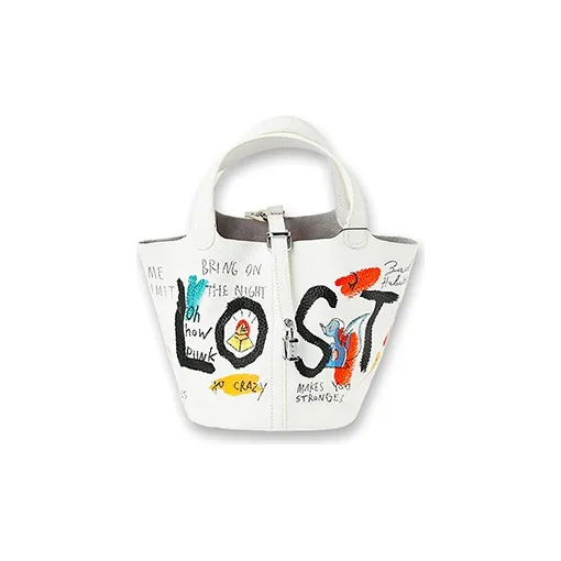 SHINICHIROINUI Guernika Handmade Graffiti Bag Cow Leather Handbag Regular Women's