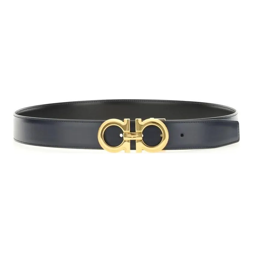 Ferragamo Ремни из коровьей кожи Мужской Черный 3,5 см