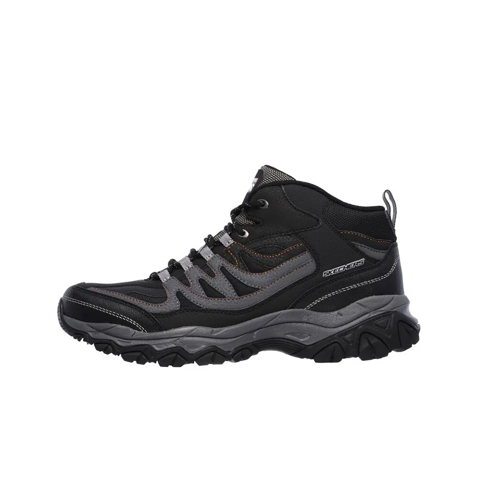 Skechers After Burn protect Cushioning Anti Slip And Wear Resistant Mid Top Hiking Trekking Shoes Men's Black