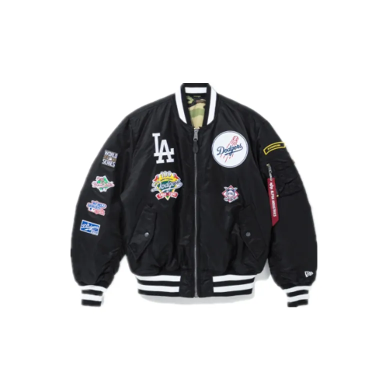 New Era SS22 Baseball Jacket Unisex Black