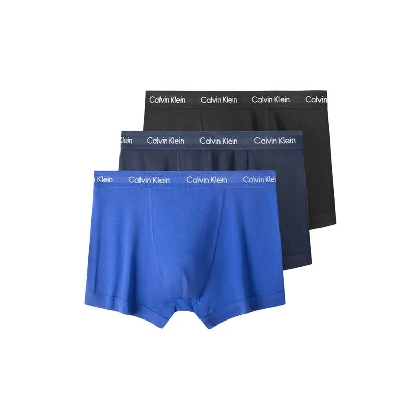 Calvin Klein 3 упаковки черный + синий + темно-синий мужские боксер-шорты