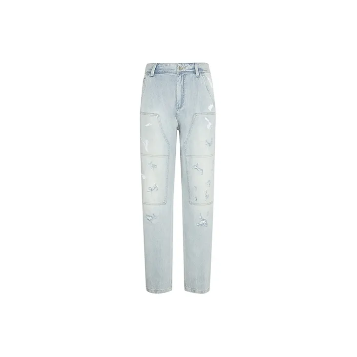 RARE SS22 Ripped Pants Jeans Men's Light Blue