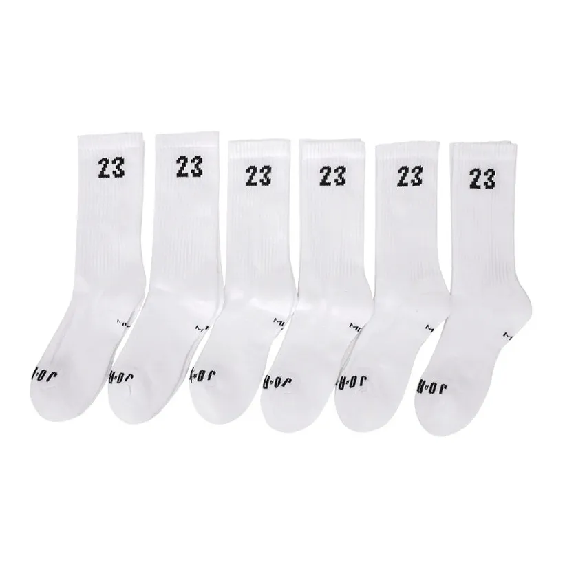 Джордан Колено High Носки Унисекс Белый