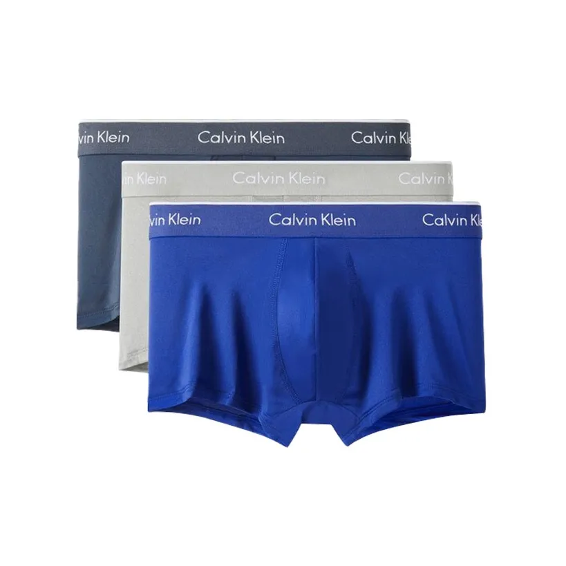 Calvin Klein Синий Серый+Серый+Синий 3 упаковки Мужские боксер-шорты
