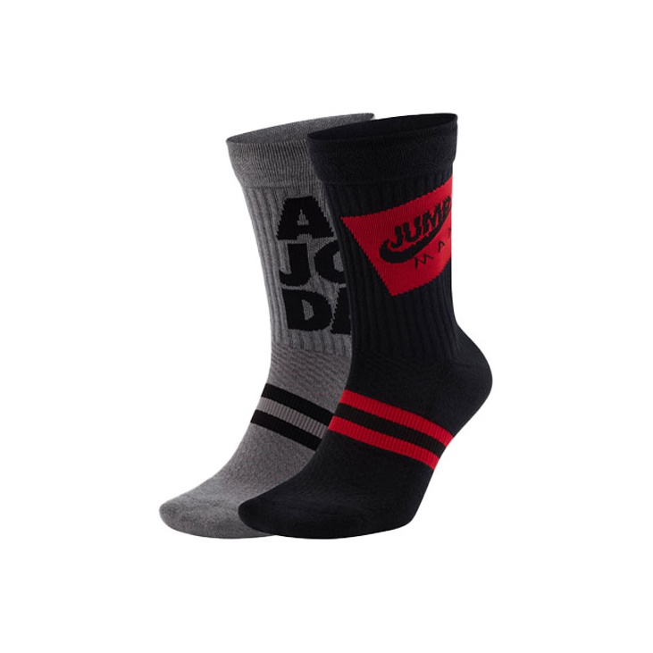 レッグウェア Supreme x Jordan Crew Socks Black Supreme Jordan Crew Socks (2 Pack) (FW24) - $18
