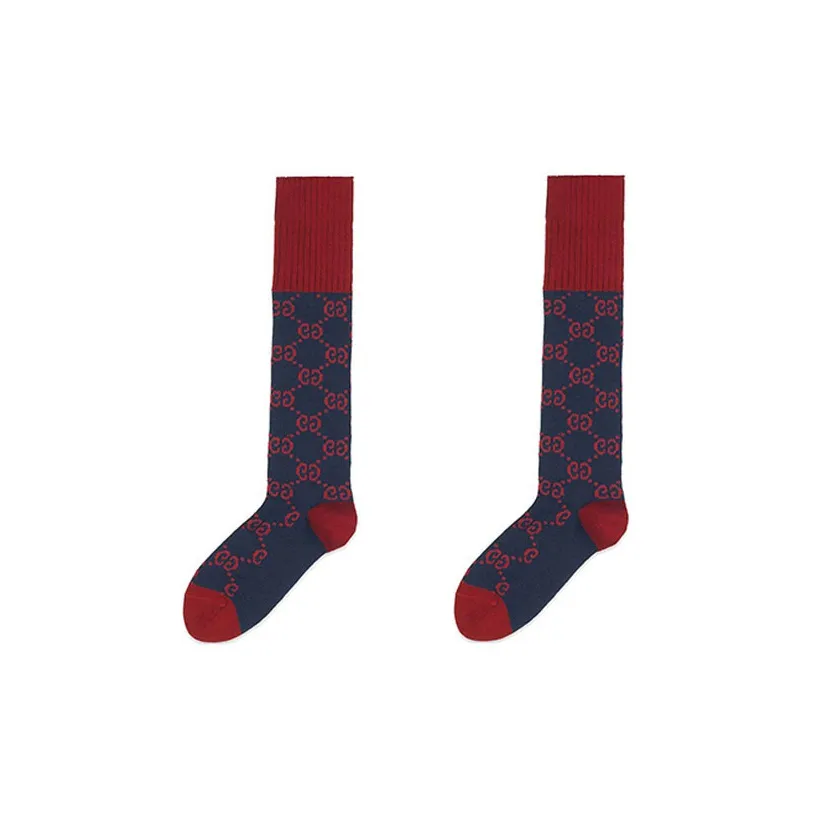 GUCCI FW22 Высокие носки для колена Мужские 1 упаковка Морской синий