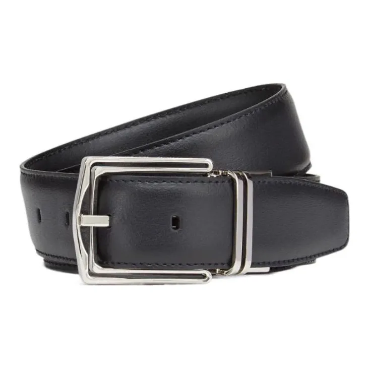 Ermenegildo Zegna Кожаные ремни Морской синий/Черный мужской