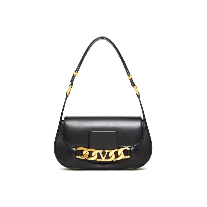 Valentino Cow Leather Handbag Crossbody Bag Shoulder Bag Women's Black