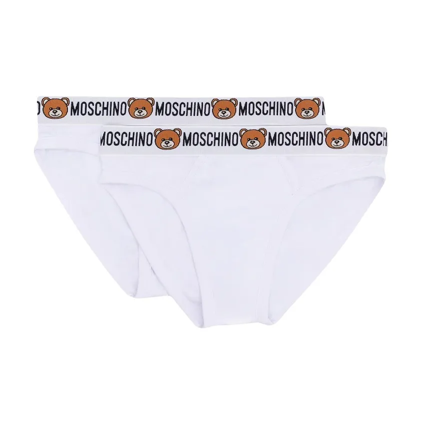 MOSCHINO Logo waistband Cotton Briefs