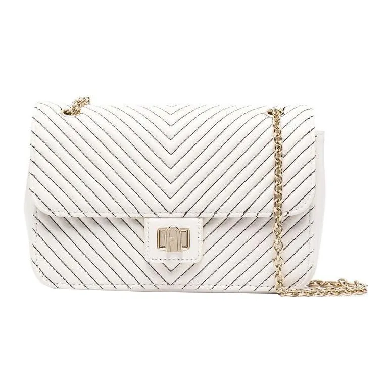 Furla Pop Star Напп Кожа Сумка через плечо Сумка на плечо Стандартная Женская Белая