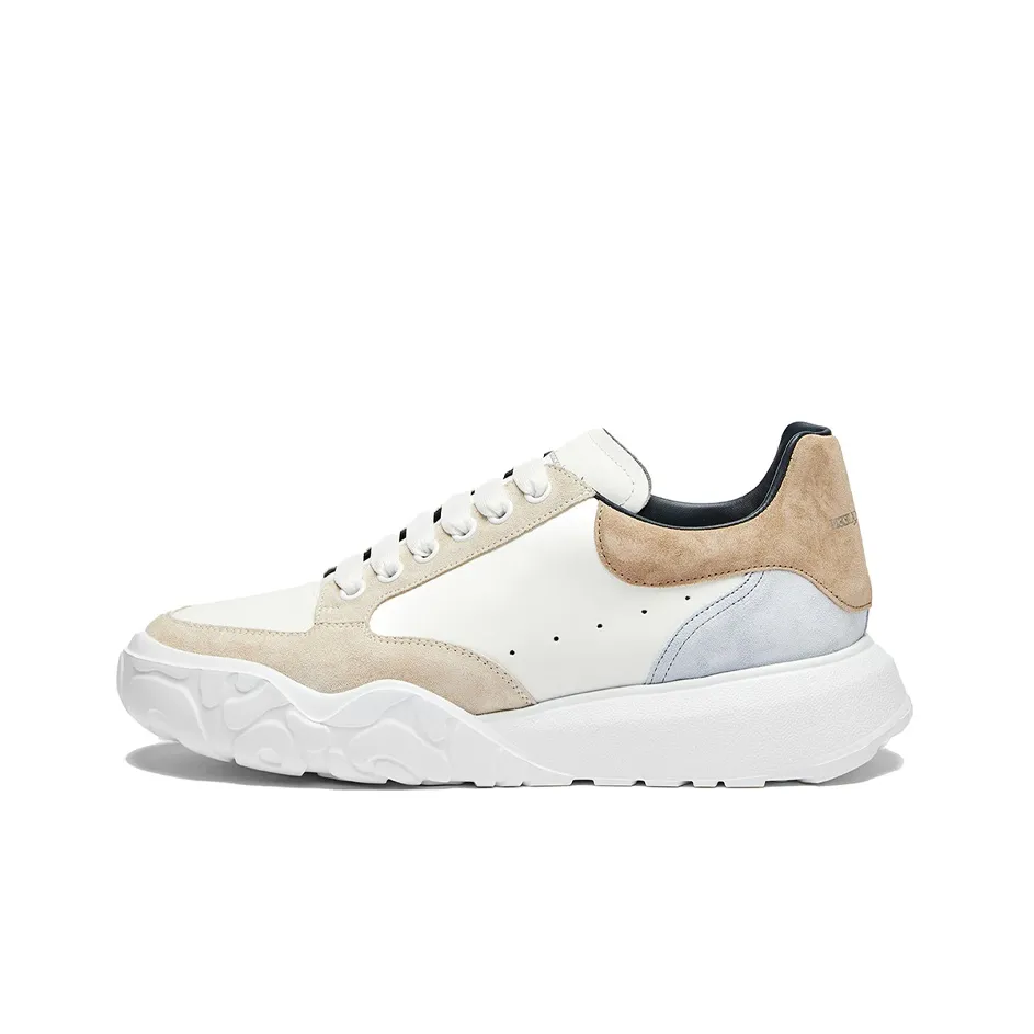 Alexander McQueen Court Trainers White Beige Lavender