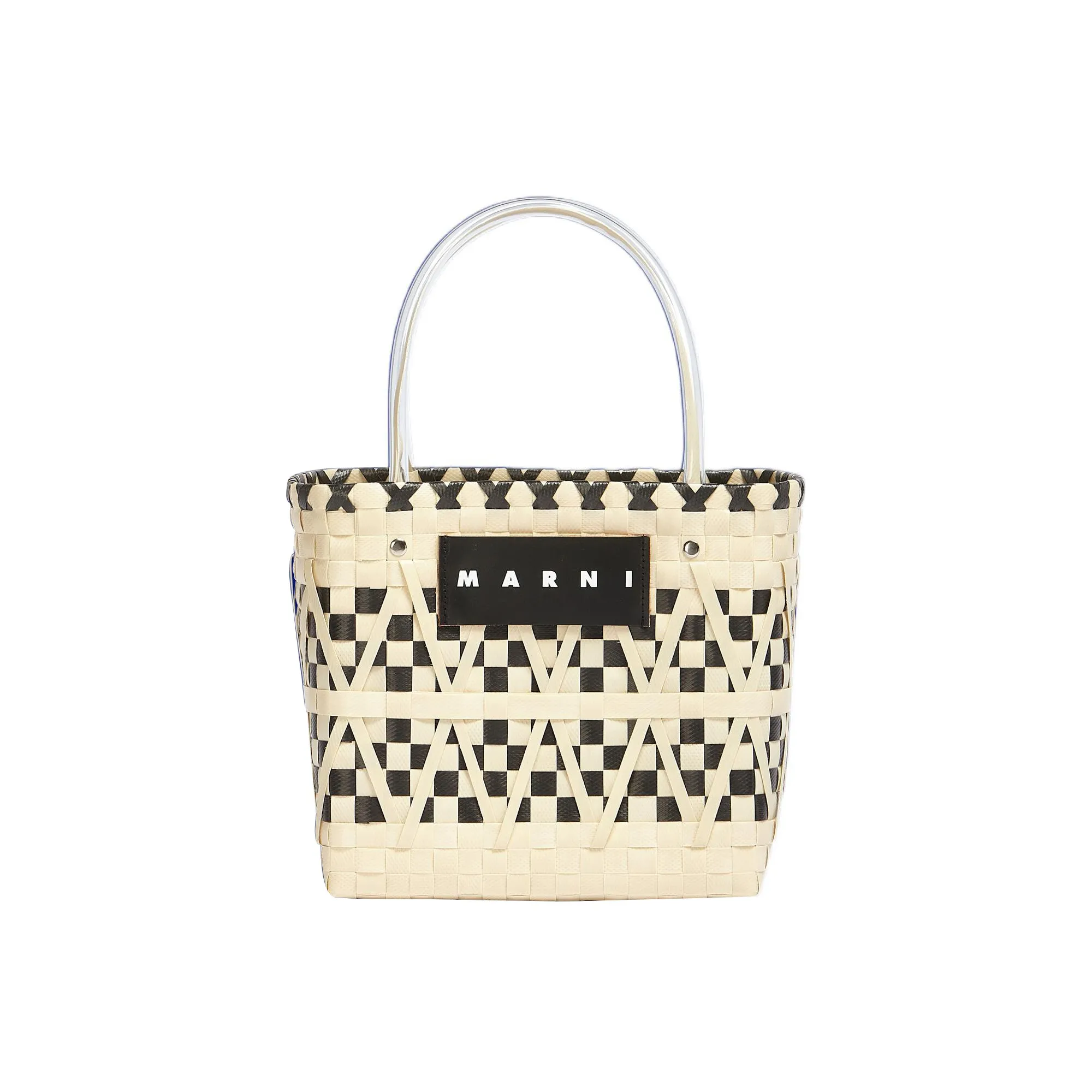 MARNI Полипропиленовая сумка-тоут сумка для покупок обычная сумка женская бежевая черная