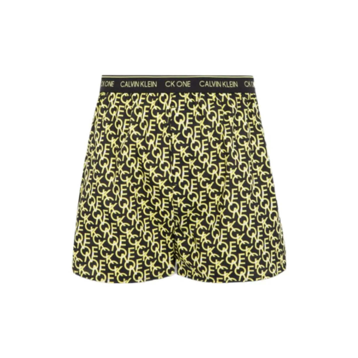 CALVIN KLEIN Boxers Мужской 1 упаковка Черный с Желтым