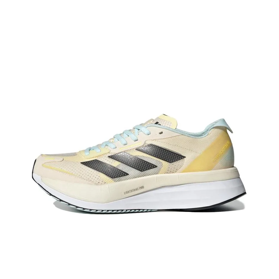 Adidas Adizero Boston 11 Low Топ Карбоновая плита Беговые кроссовки Женские Светло-янтарный